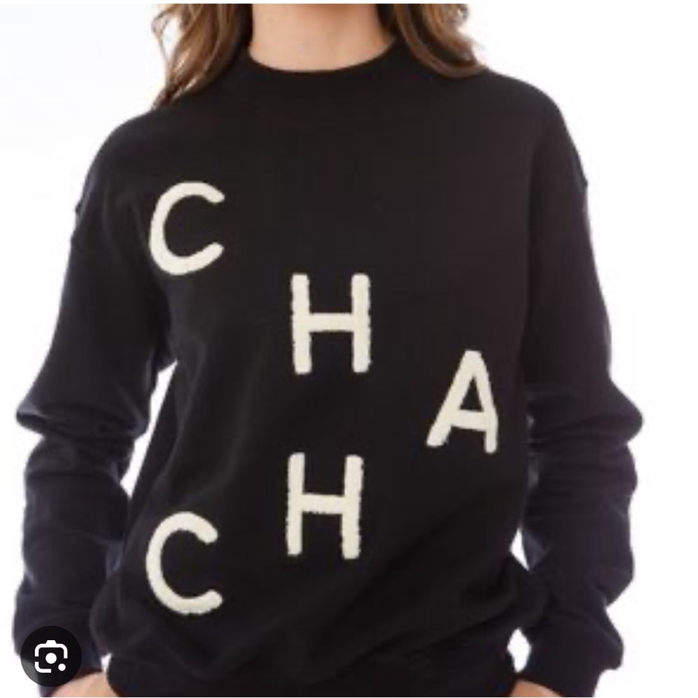 EllandEmm Black Cha Cha Crewneck Sweatshirt | Size: S